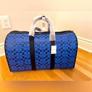 Coach Gotham Cobalt Blue duffel bag. 20x12. New with tags.